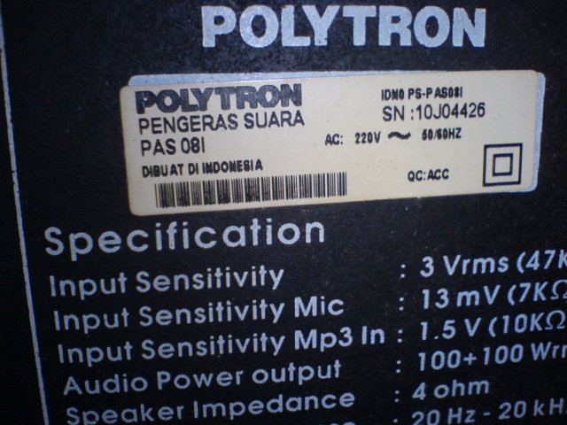 model speaker aktif Polytron