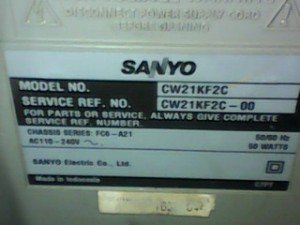 Model tv sanyo CW21KF2C Model tv sanyo CW21KF2C