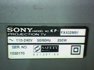 model projection tv sony model projection tv sony