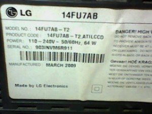 model tv lg 14fu7ab model tv lg 14fu7ab