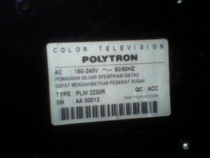 model lcd tv polytron plm2230r
