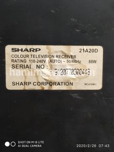 model TV SHARP 21A20D